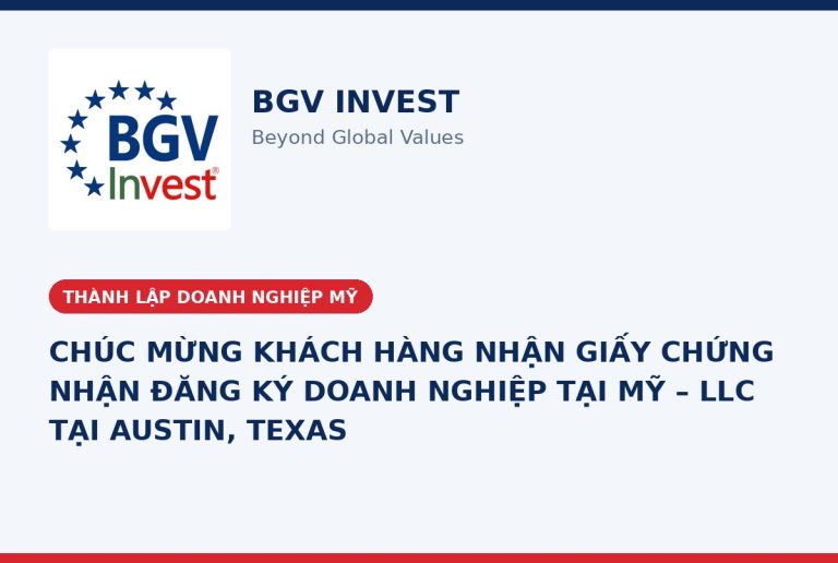 CHÚC MỪNG KHÁCH HÀNG NHẬN GIẤY CHỨNG NHẬN ĐĂNG KÝ DOANH NGHIỆP TẠI MỸ – LLC TẠI AUSTIN, TEXAS