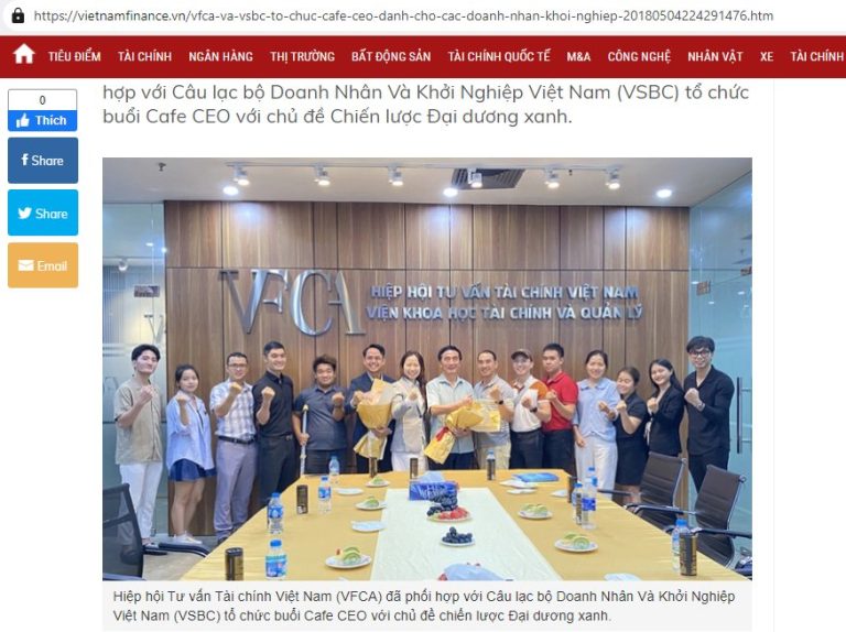 HIỆP HỘI TƯ VẤN TÀI CHÍNH VIỆT NAM (VFCA) VÀ TIN ĐĂNG TẠP CHÍ ĐẦU TƯ TÀI CHÍNH